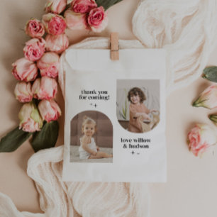 Sacolinha Papel de Aniversário Conjunto de Foto em Arco Dupl