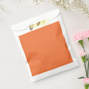 Sacolinha Papel de empacotamento com um padrão laranja, re