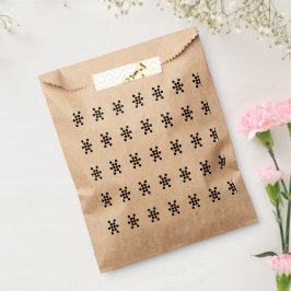 Sacolinha Papel de festa com padrão festivo de flocos de nev