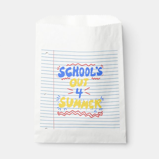 Sacolinha Papel de Folha Solta School’s Out (Frente)
