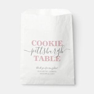Sacolinha Papel rosa personalizado de Mesa de cookies