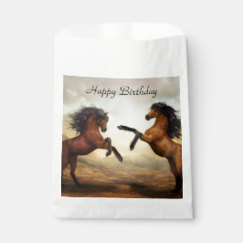 Sacolinha par de cavalos selvagens