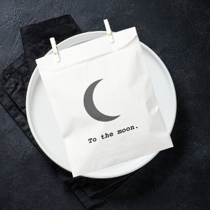 Sacolinha Para a Festa Lunar Minimalista Celestial da Lua