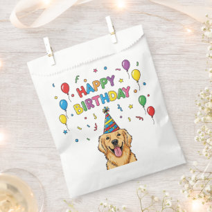 Sacolinha Parabéns do ouro Retriever Dog Doodle