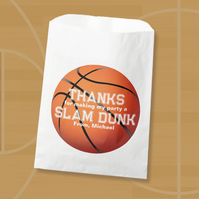 Sacolinha Partido do Basquete (Basketball Party Favor Bag)