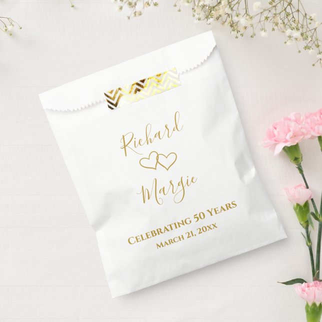 Sacolinha Partido Personalizado Elegante Moderno 50º Anivers (Selado)