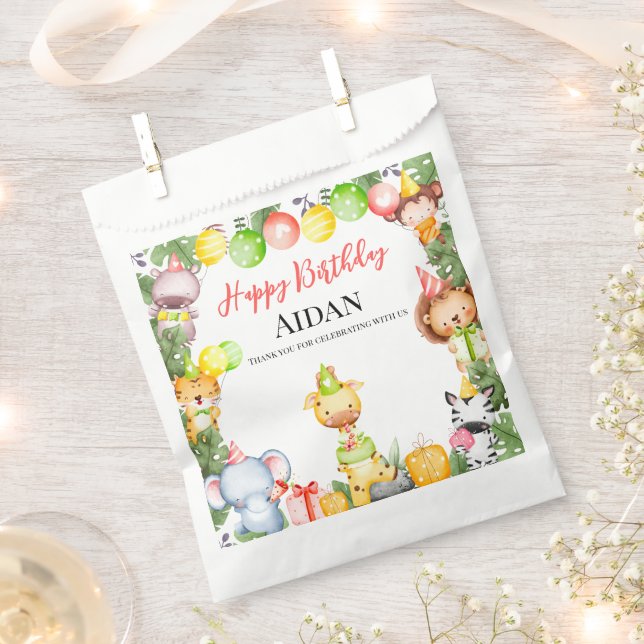 Sacolinha Partido Safari Animal Kids (Cortado)