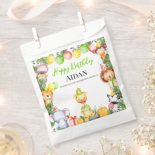 Sacolinha Partido Safari Animal Kids (Cortado)