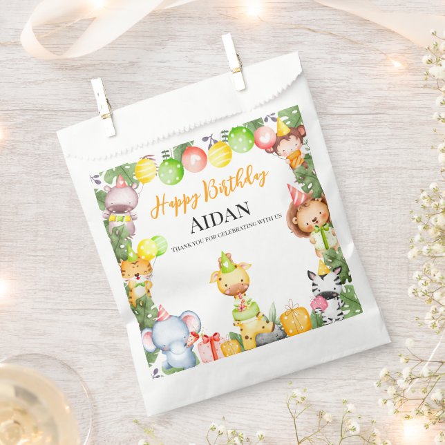 Sacolinha Partido Safari Animal Kids (Cortado)