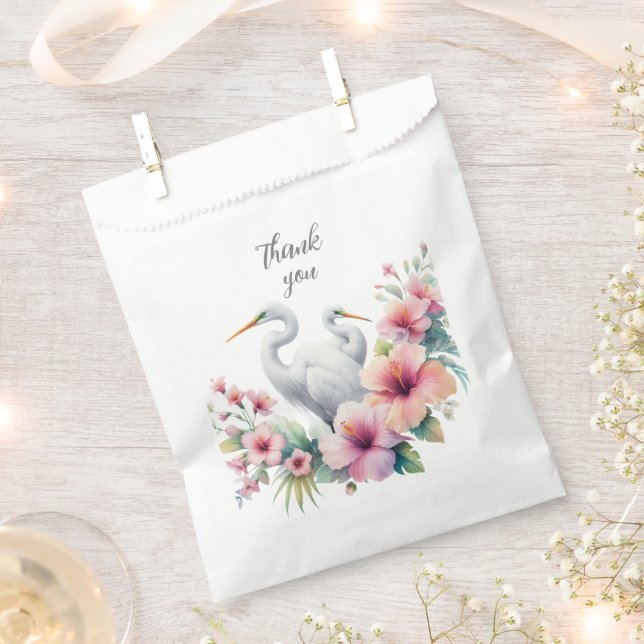 Sacolinha Pássaro Costeiro Egret Tropical (Cortado)