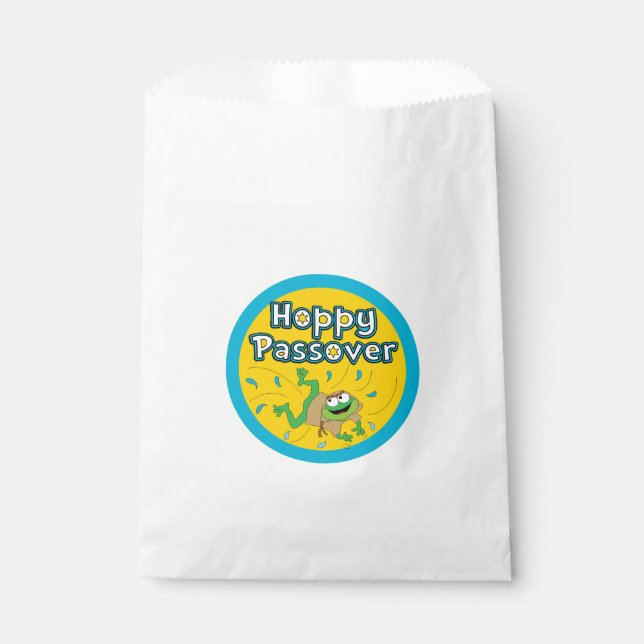 Sacolinha Passover "Hoppy Passover Sapo" Goodie Favor Bag (Frente)