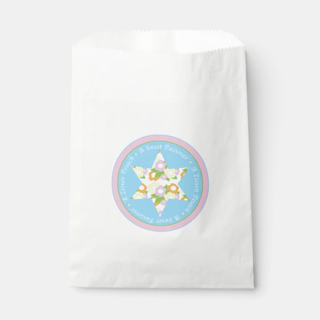 Sacolinha Passover "Pastel Flowers" Goodie Favor Bag (Frente)