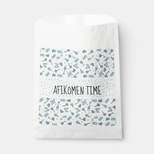 Sacolinha Passover Whimsical Seder Time Party Favor Bag (Frente)