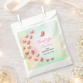 Sacolinha Pastel Butterfly Baby Girl Birthday Favor Bags