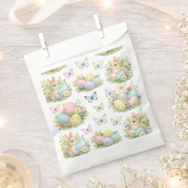 Sacolinha Pastel Easter Eggs & Bunnies Flowers & Butterflies