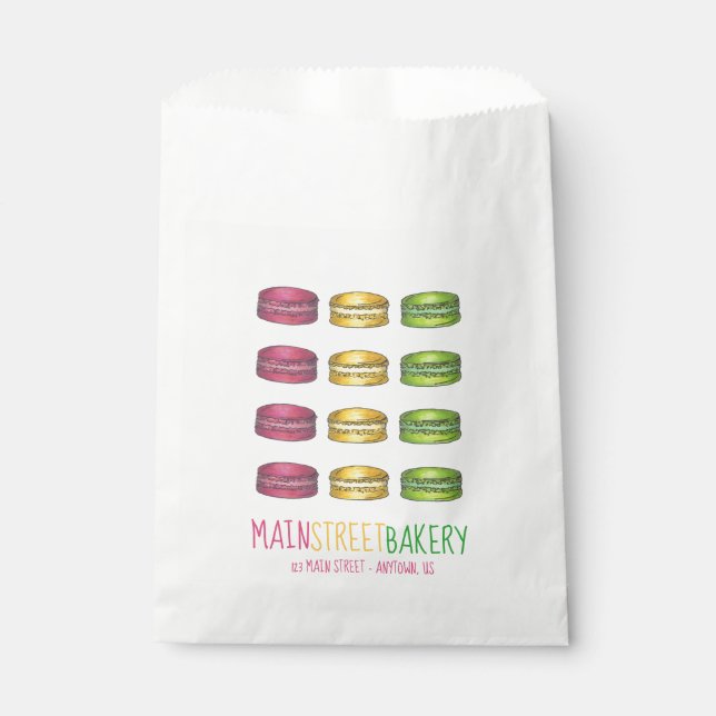 Sacolinha Pastel French Macaron Cookery Compro de pastelaria (Frente)