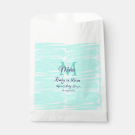 Sacolinha Pastel green baby in bloom monogram baby shower te