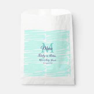 Sacolinha Pastel green baby in bloom monogram baby shower te