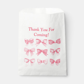 Sacolinha Pastel Pink Bow Birthday Treat Bag