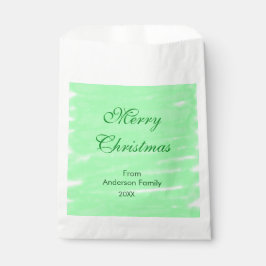 Sacolinha Pastel verde aquarela feliz natal moderno