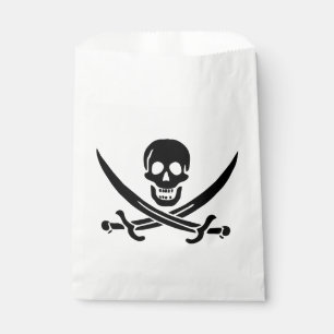 Sacolinha Pavilha de Sinalizador Pirata com Espadas Cruzadas