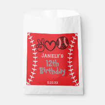 Peace Love Softball Birthday