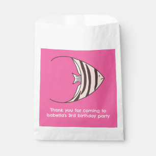 Sacolinha Peixe-rosa bonito Obrigado