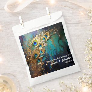 Sacolinha Penas de peacock ouro teórico e esmeraldo luxo