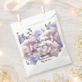 Sacolinha Peonies Floral Buquê Obrigado Favor Bag
