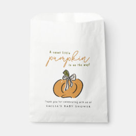 Sacolinha Pequena Abóbora No Caminho Do Chá de fraldas