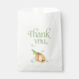 Sacolinha Pequena abóbora no caminho do Chá de fraldas neutr