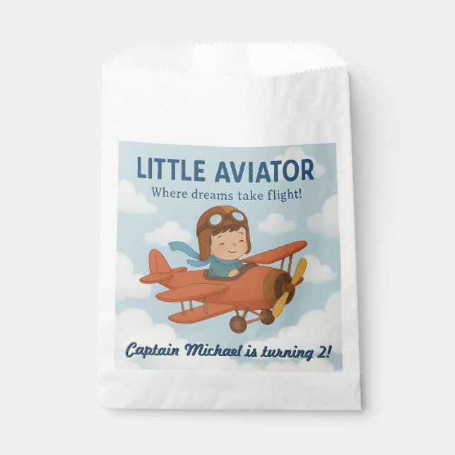 Sacolinha Pequena Criança de Avião Vermelho Cugado (Frente)