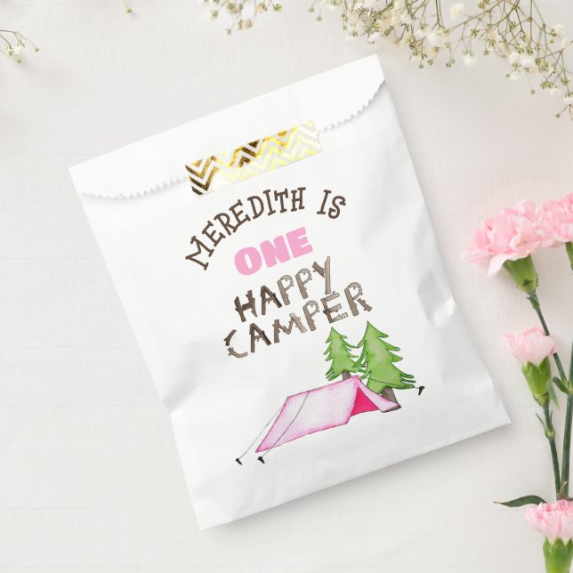 Sacolinha Pequena Garota Um Feliz Campista Primeira Festa de (Selado)