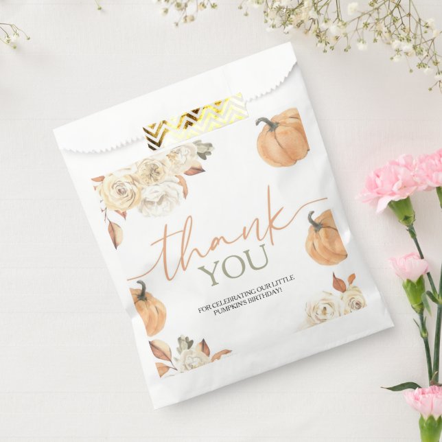 Sacolinha Pequeno Abóbora Primeiro Aniversário (Selado)