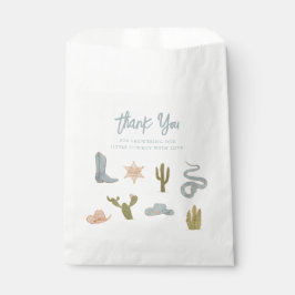 Sacolinha Pequeno Chá de fraldas Azul Cowboy