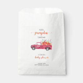 Sacolinha Pequeno Chá de fraldas de Abóbora Caminhão Vermelh