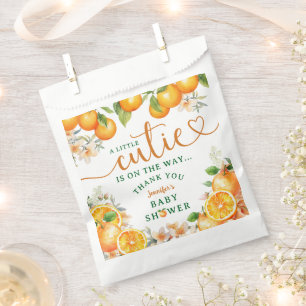 Sacolinha Pequeno Chá de fraldas de Citrus Laranja-Cutie Fav