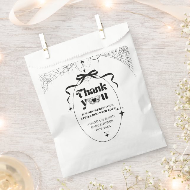 Sacolinha Pequeno Chá de fraldas de Dia das Bruxas Gótico Mí (Cortado)