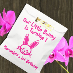 Sacolinha Pequeno primeiro aniversario Bunny