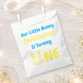 Sacolinha Pequeno primeiro aniversario Bunny Boy