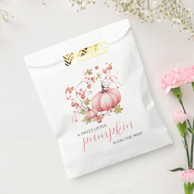 Sacolinha Pequeno Pumpkin Blush Autumn Berry Chá de fraldas (Selado)