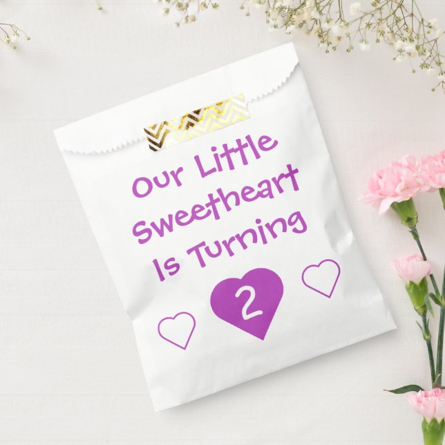 Sacolinha Pequeno segundo aniversário Swetheart (Selado)