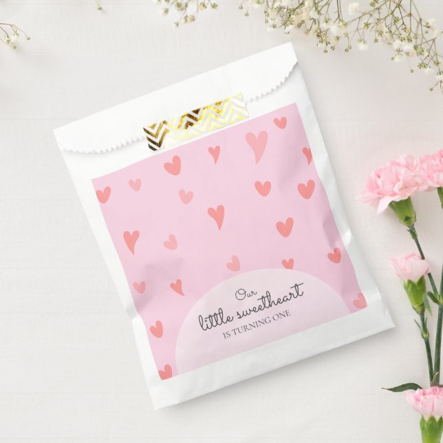 Sacolinha Pequeno Sweetheart Rosa Pêssego Corações 1rua (Selado)