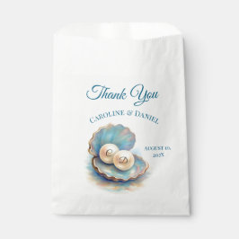 Sacolinha Pérolas de Casamento de Praia Shell Elegant Ocean 