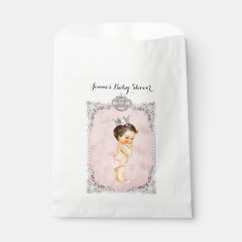 Sacolinha Pérolas Diamantes Princesa Bebê Menina Rosa Cor-de