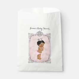 Sacolinha Pérolas Diamantes Princesa Menina Bebê Rosa Bege
