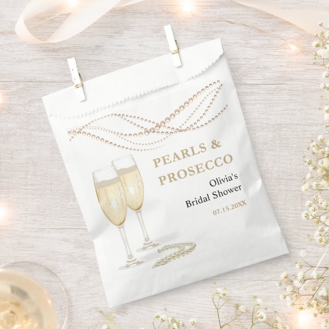 Sacolinha Pérolas Elegantes Douradas e Chá de panela Prosecc (Cortado)