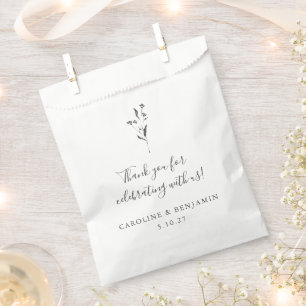 Sacolinha Personalidade de Casamento Branco de Script Minima