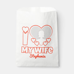 Sacolinha Personalizado Amo Minha Esposa - Adicionar Nome e