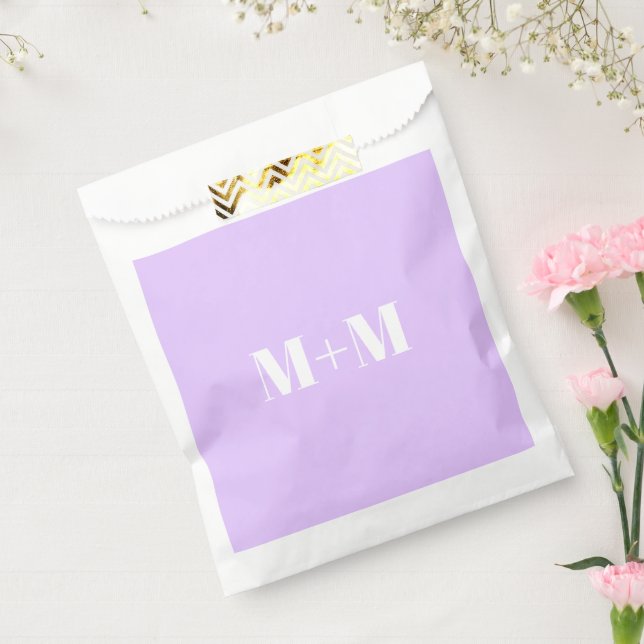 Sacolinha Personalizar com Lavanda inicial de número de letr (Selado)
